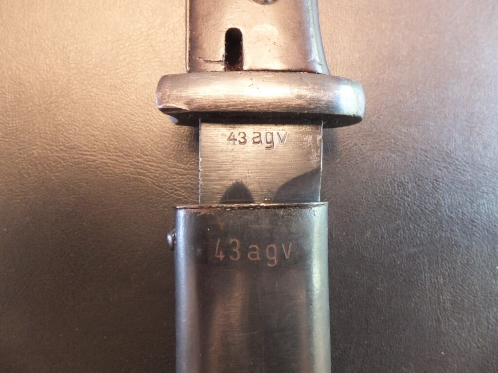 baïonnette Allemande K98, 84/98 3eme type german bayonet agv Berg & Co 43