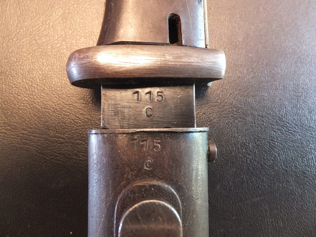 baïonnette Allemande K98, 84/98 3eme type german bayonet fze  42 (F.W. Höller)