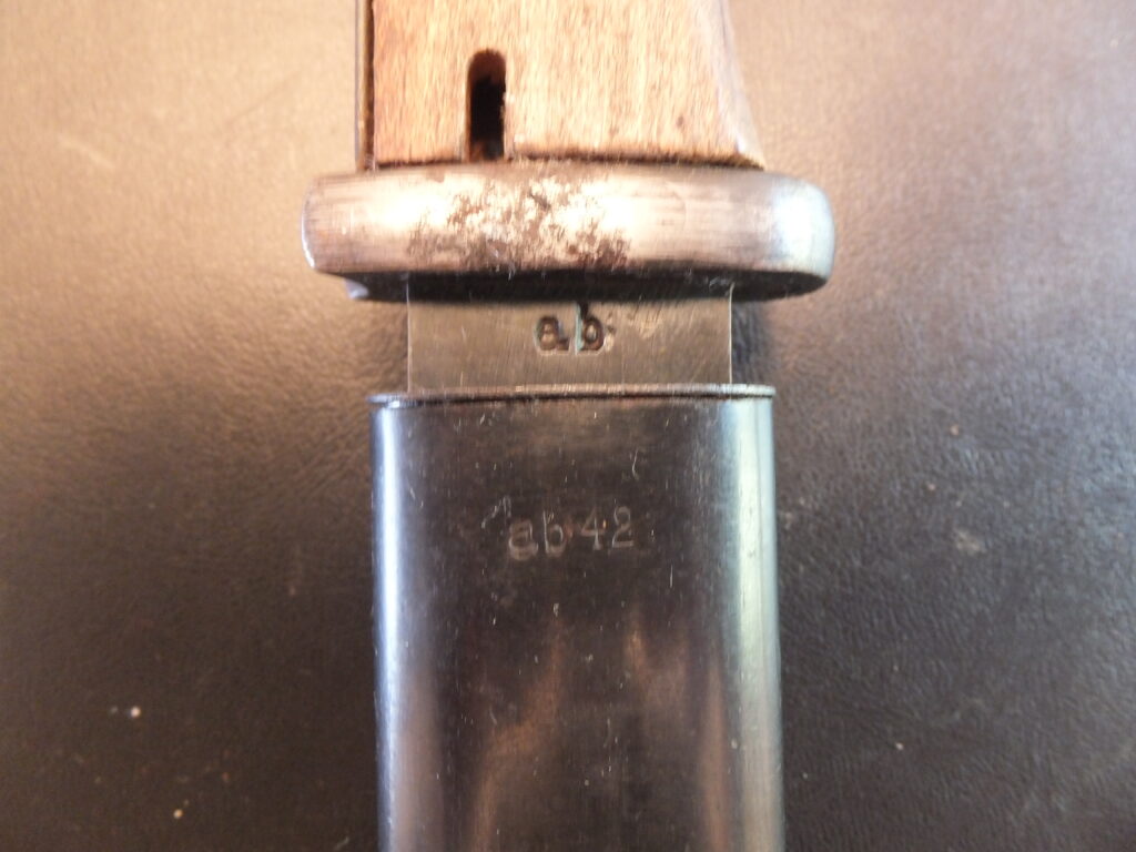 baïonnette Allemande K98, 84/98 3eme type german bayonet ab mundlos 42