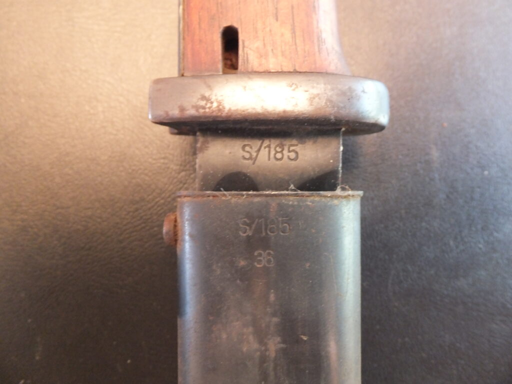 baïonnette Allemande K98, 84/98 3eme type german bayonet s/185 Elite diamant