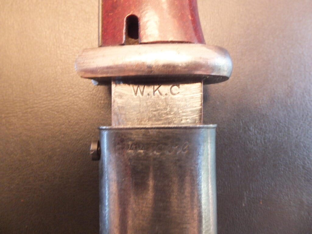 baïonnette Allemande K98, 84/98 3eme type german bayonet W.K.C.