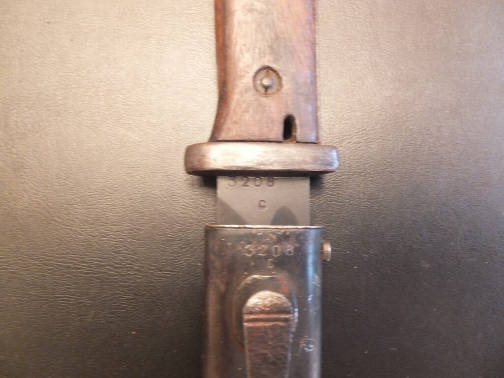 baïonnette Allemande K98, 84/98 3eme type german bayonet Durkopp 37