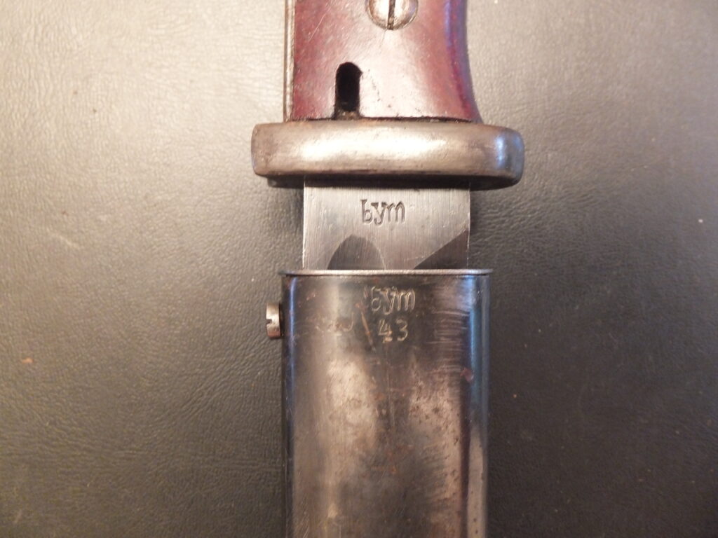 baïonnette Allemande K98, 84/98 3eme type german bayonet omc 43 bym 43 maschinenhaus Ferlach