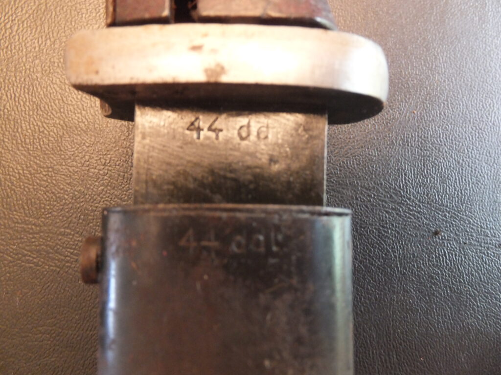 baïonnette Allemande K98, 84/98 3eme type german bayonet ddl 44  Jos.Corts Sn