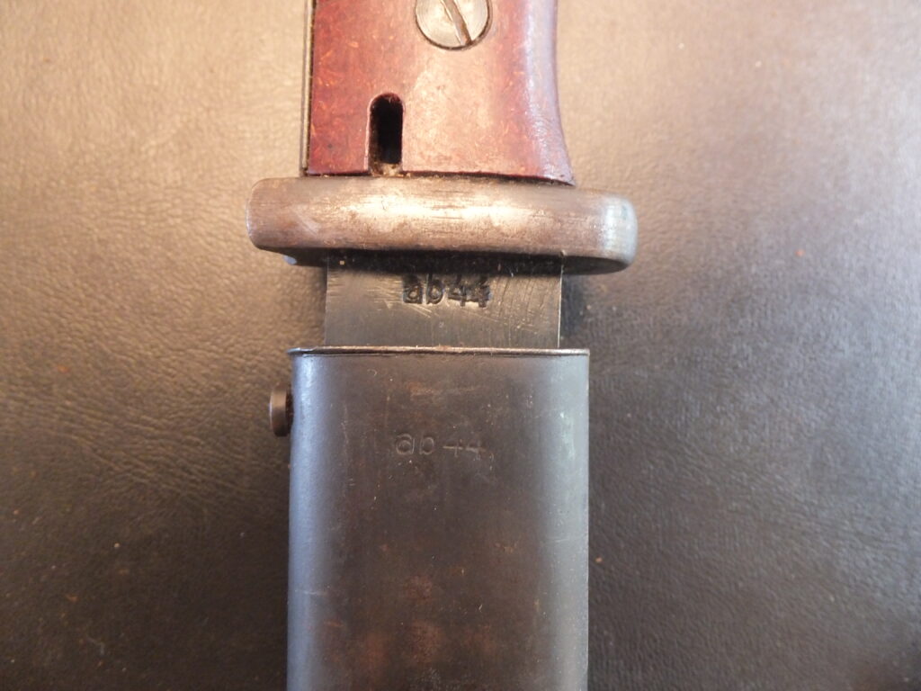 baïonnette Allemande K98, 84/98 3eme type german bayonet ab mundlos 44