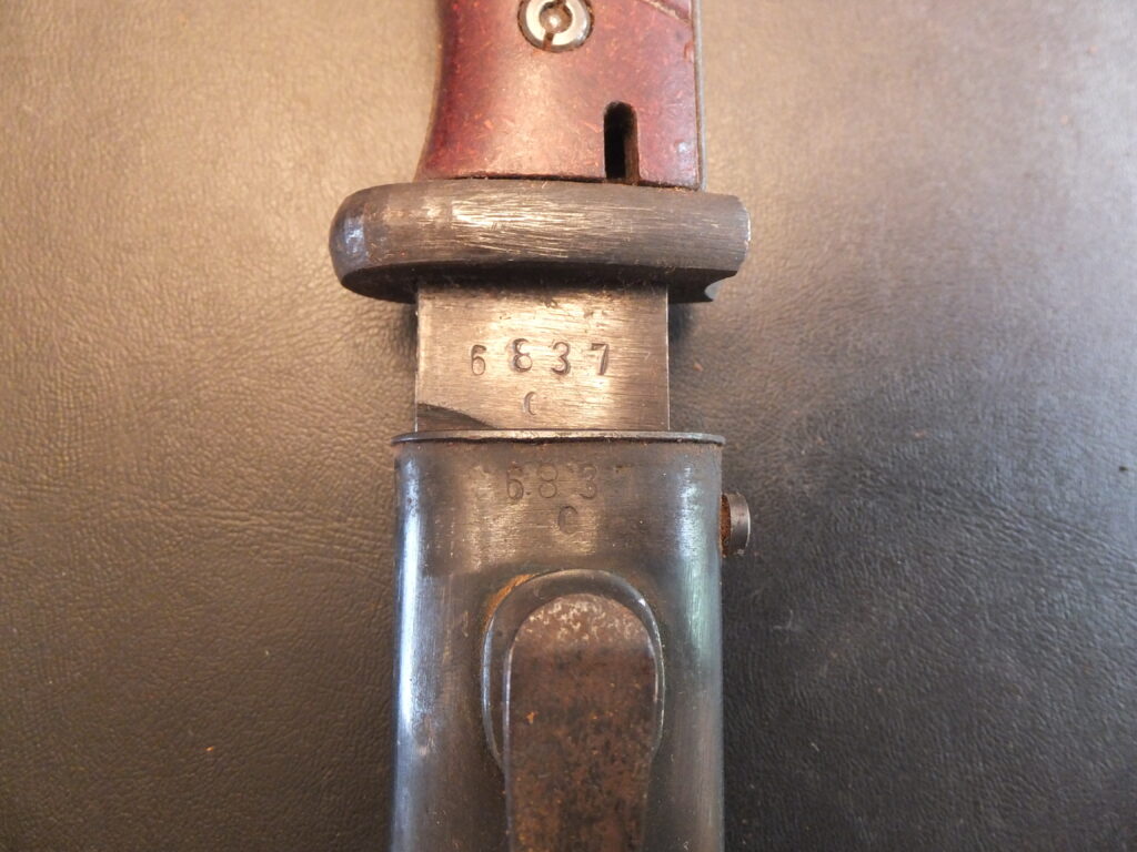 baïonnette Allemande K98, 84/98 3eme type german bayonet fze 44 (F.W. Höller)