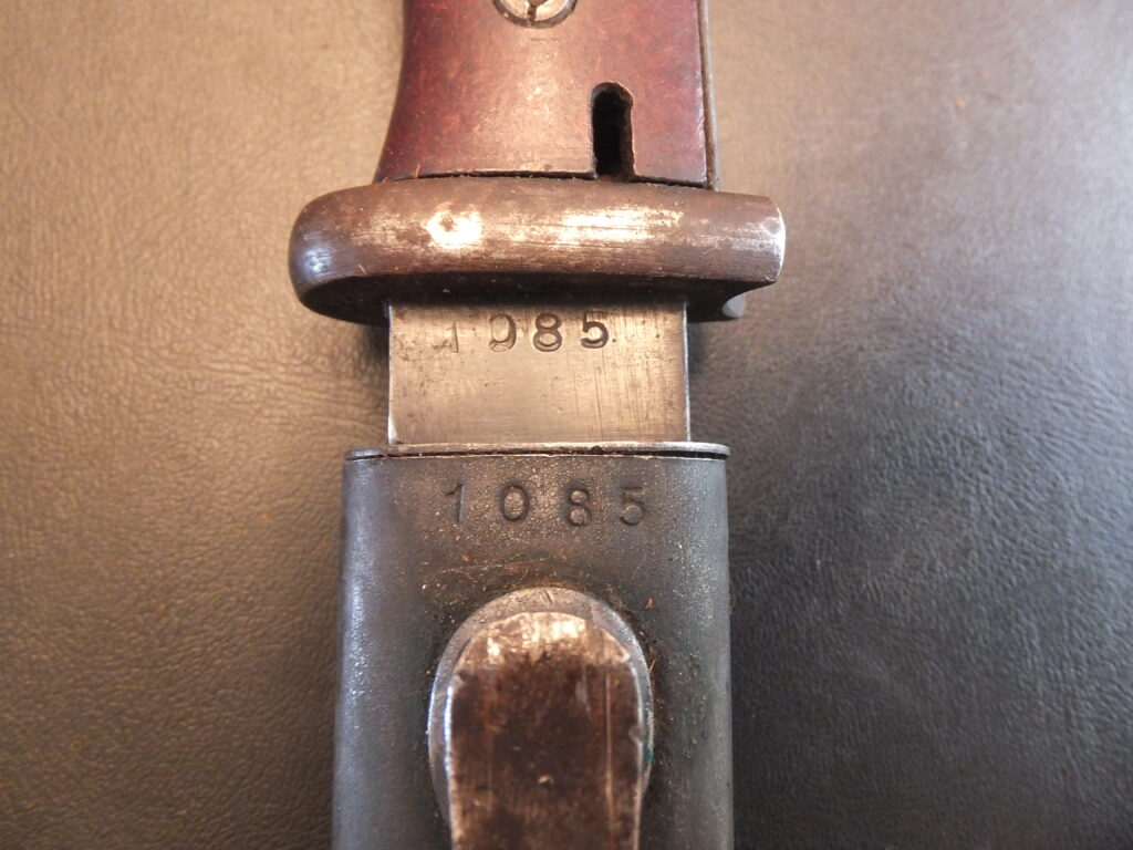 baïonnette Allemande K98, 84/98 3eme type german bayonet asw E.uF. Horster 44