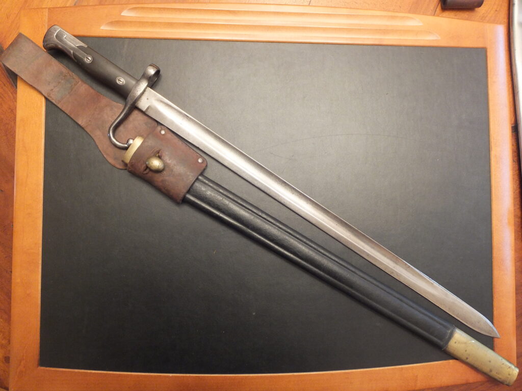 Baïonnette italienne modèle 1870 vetterli ressort court type u bayonet, italian bayonet, bayonet, baionnetta italiana 