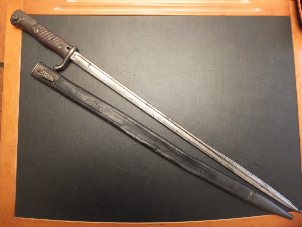 Baïonnette S. 98 a.A.  bayonet, german bayonet, Mauser , bayonet, baionnette Allemande, langue de carpe