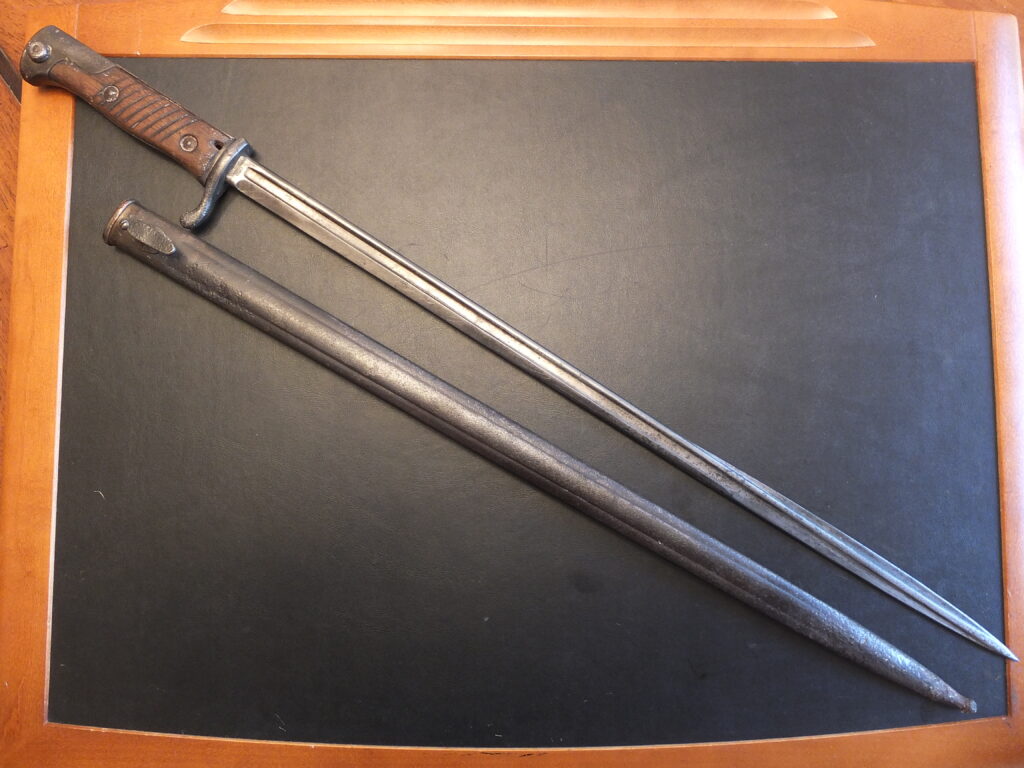 Baïonnette S. 98 n.A.  bayonet, german bayonet, Mauser , bayonet, baionnette Allemande, langue de carpe