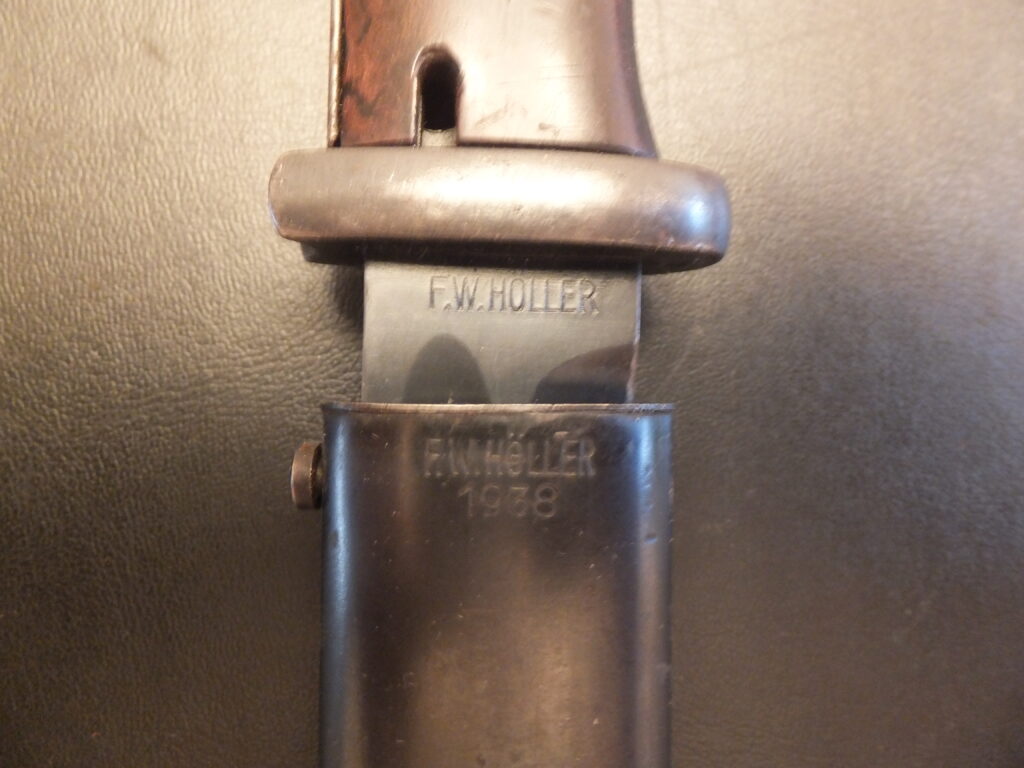 baïonnette Allemande K98, 84/98 3eme type german bayonet F.W. Höller 38