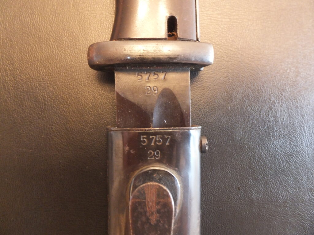 baïonnette Allemande K98, 84/98 3eme type german bayonet omc 39 bym 39 maschinenhaus Ferlach