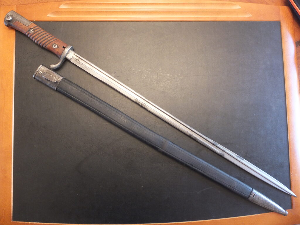 Baïonnette S. 98 a.A.  bayonet, german bayonet, Mauser , bayonet, baionnette Allemande, langue de carpe