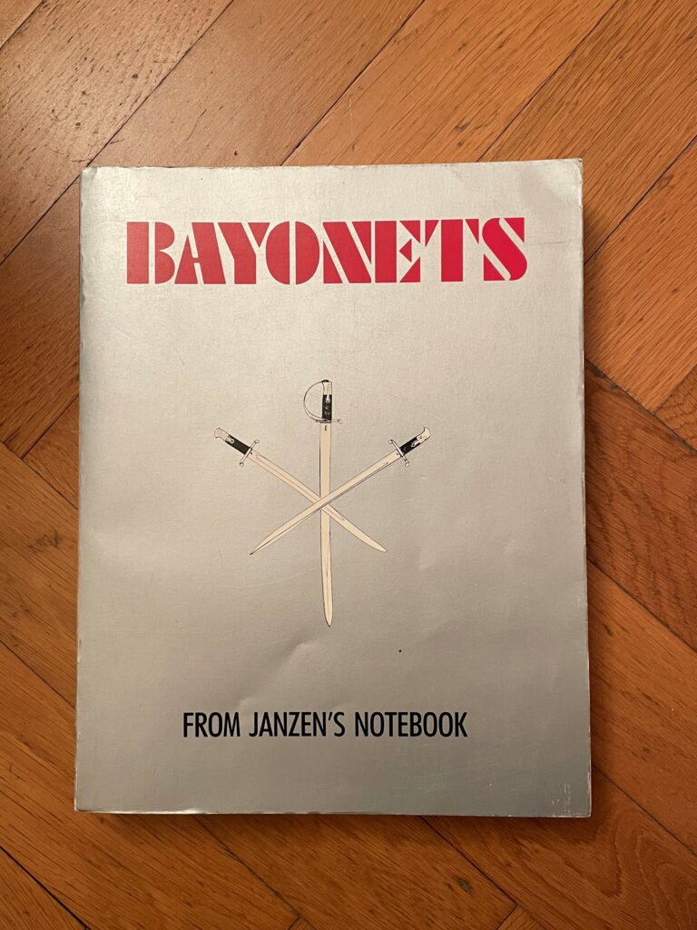 Bayonets. From Janzen's Notebook. . Jerry L. Janzen 1987