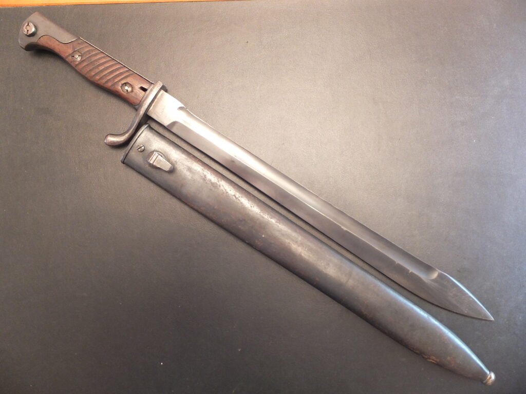 Baïonnette S. 98/05 n.A.S.abg.  Burcher bayonet, german bayonet, Mauser , bayonet, baionnette Allemande, sawback removed, dents de scie meulées