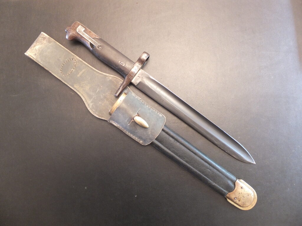 Baïonnette italienne modèle 1870 vetterli ressort court raccourcie 1916 bayonet, italian bayonet, bayonet, baionnetta italiana 